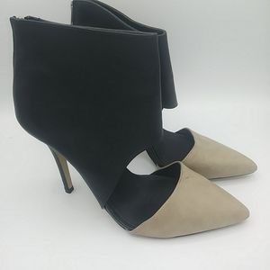 Aldo Black and Cream Heels